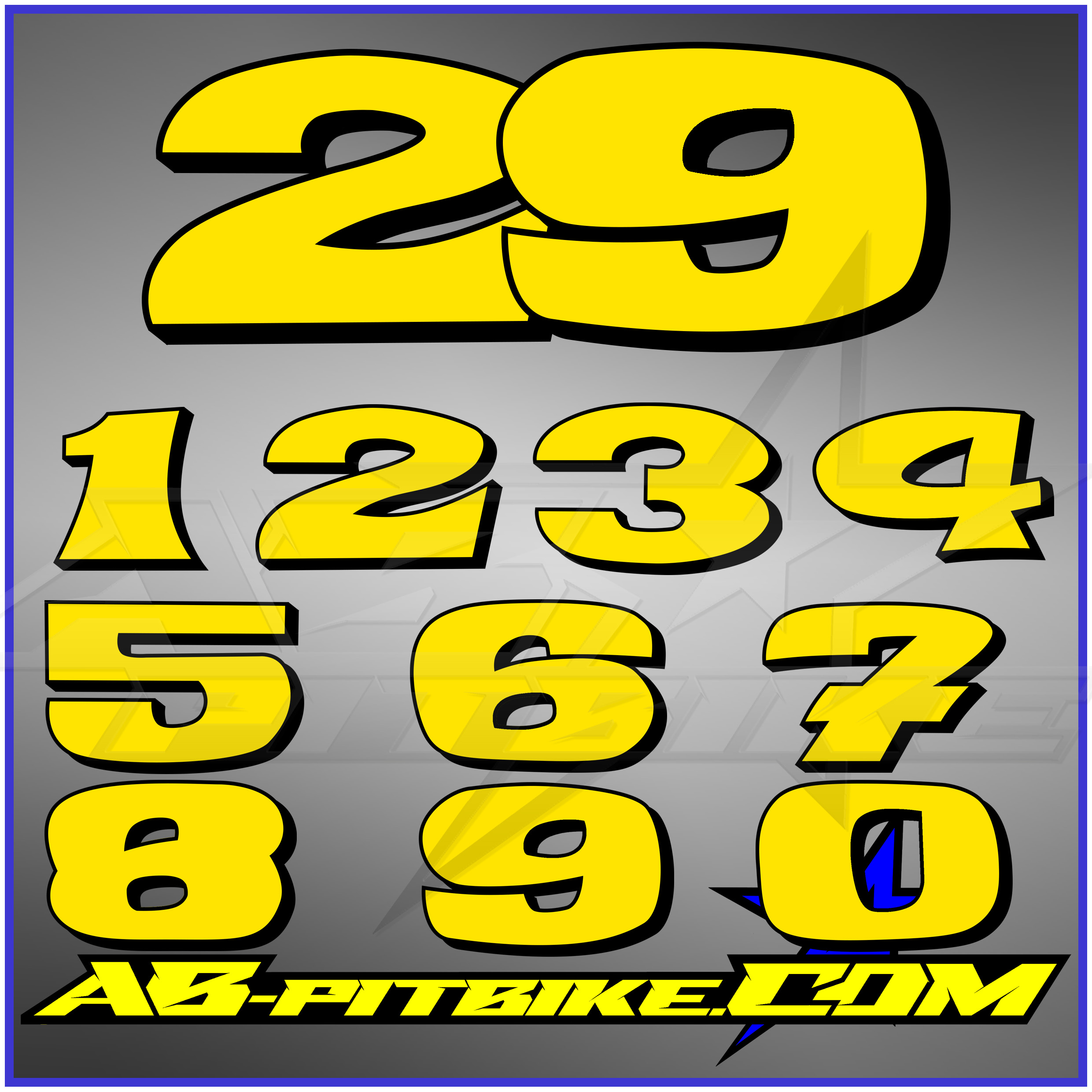 Startzahl Aufkleber/Sticker ART-BAU