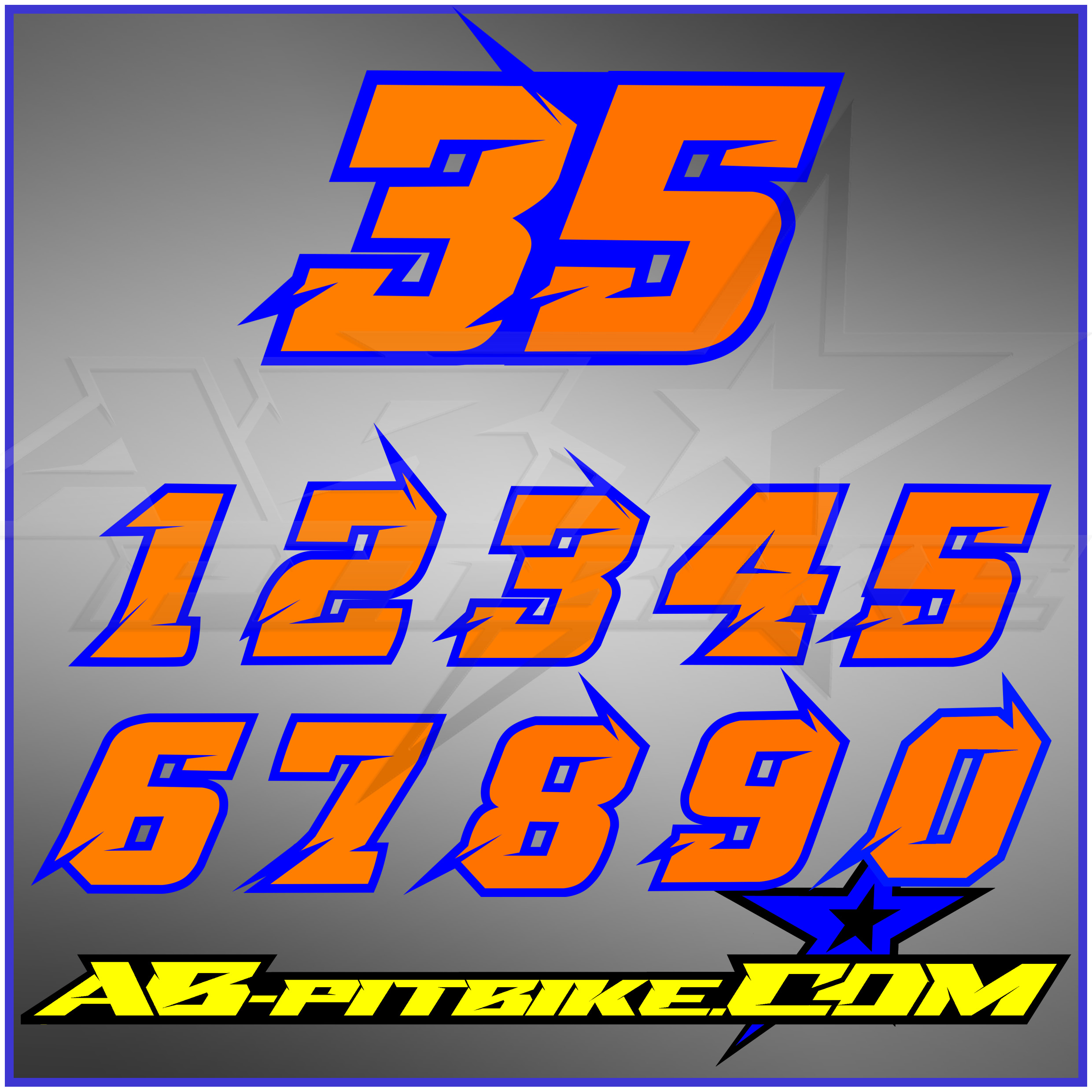 Startzahl Aufkleber/Sticker ART-13